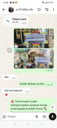Testimonial Papan Bunga gowa